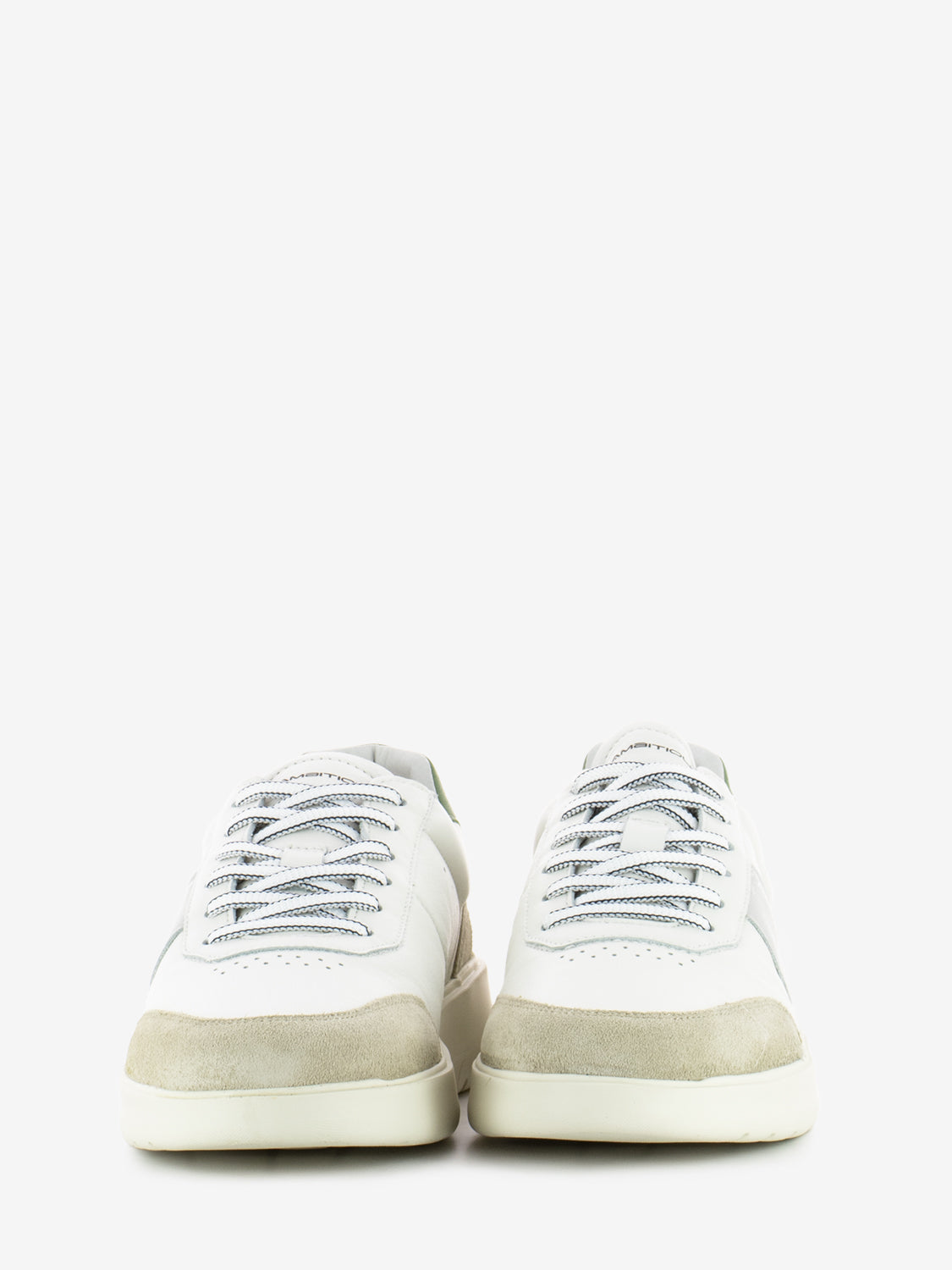 Hover white / beige / green sneakers
