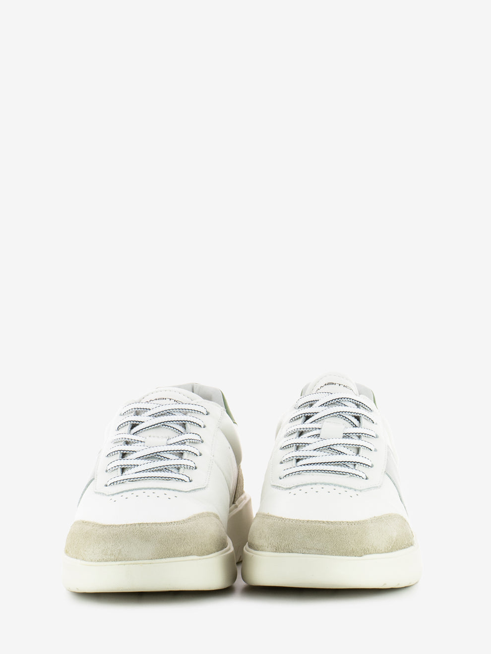 Hover white / beige / green sneakers