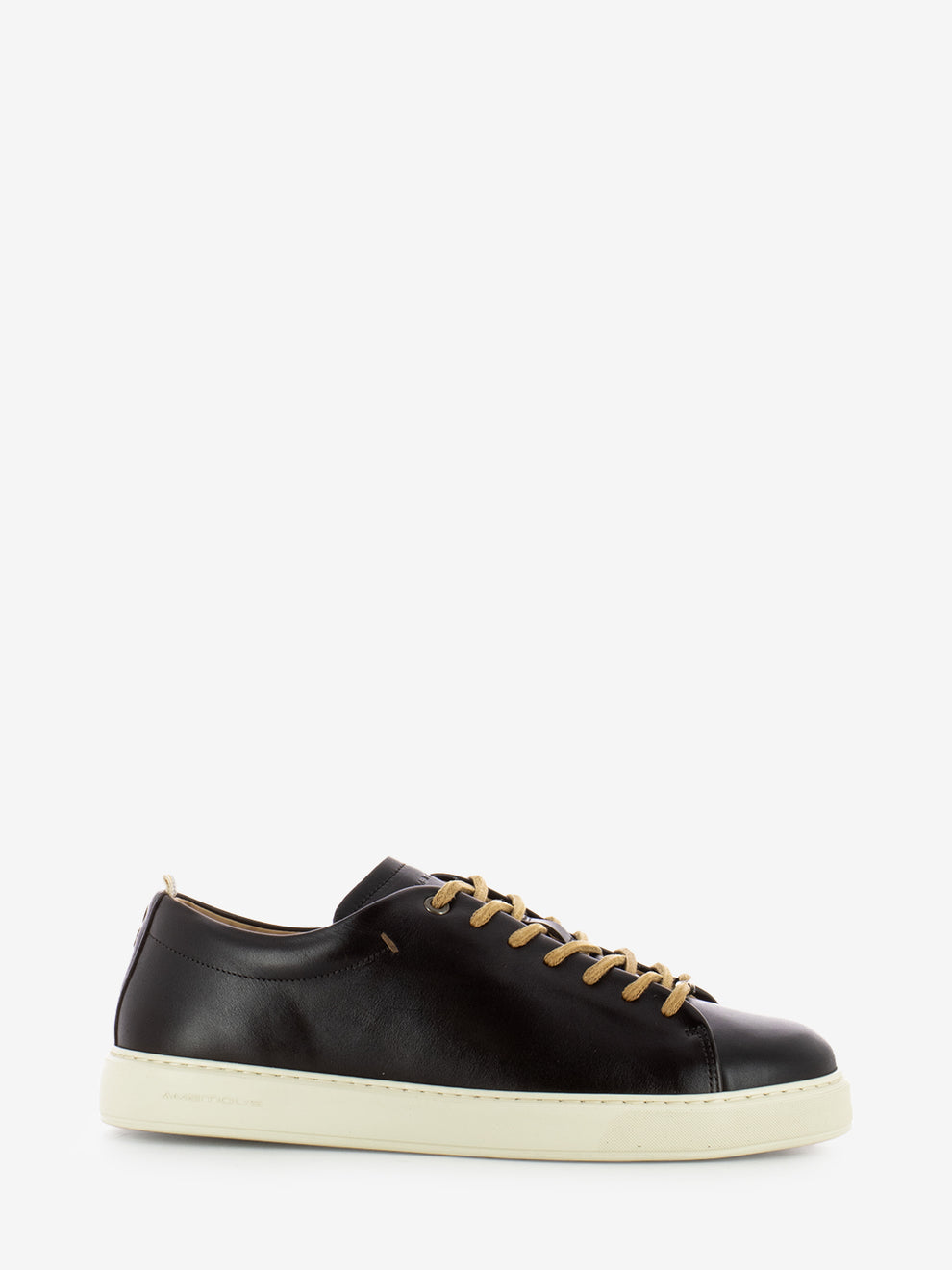 Brown leather sneakers
