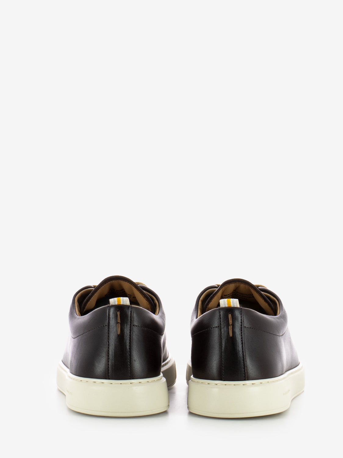 Brown leather sneakers