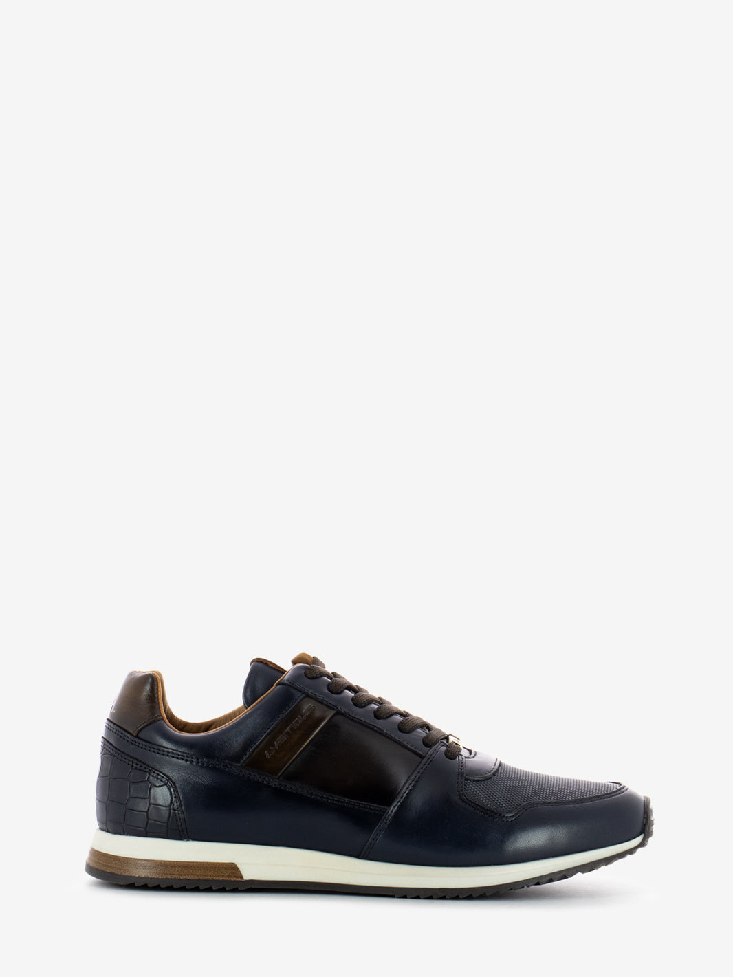 Navy Leather Sneakers