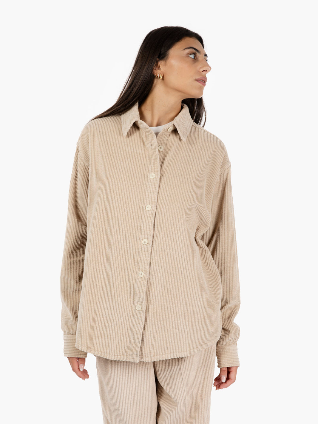 Camicia oversize a coste mastice