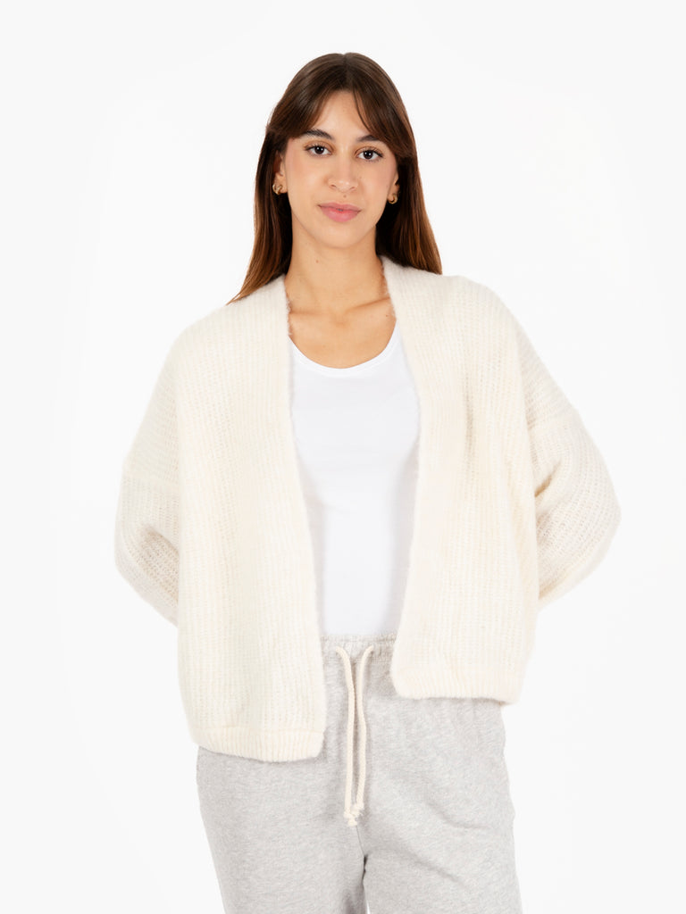 AMERICAN VINTAGE - Cardigan East Chale madreperla bianco