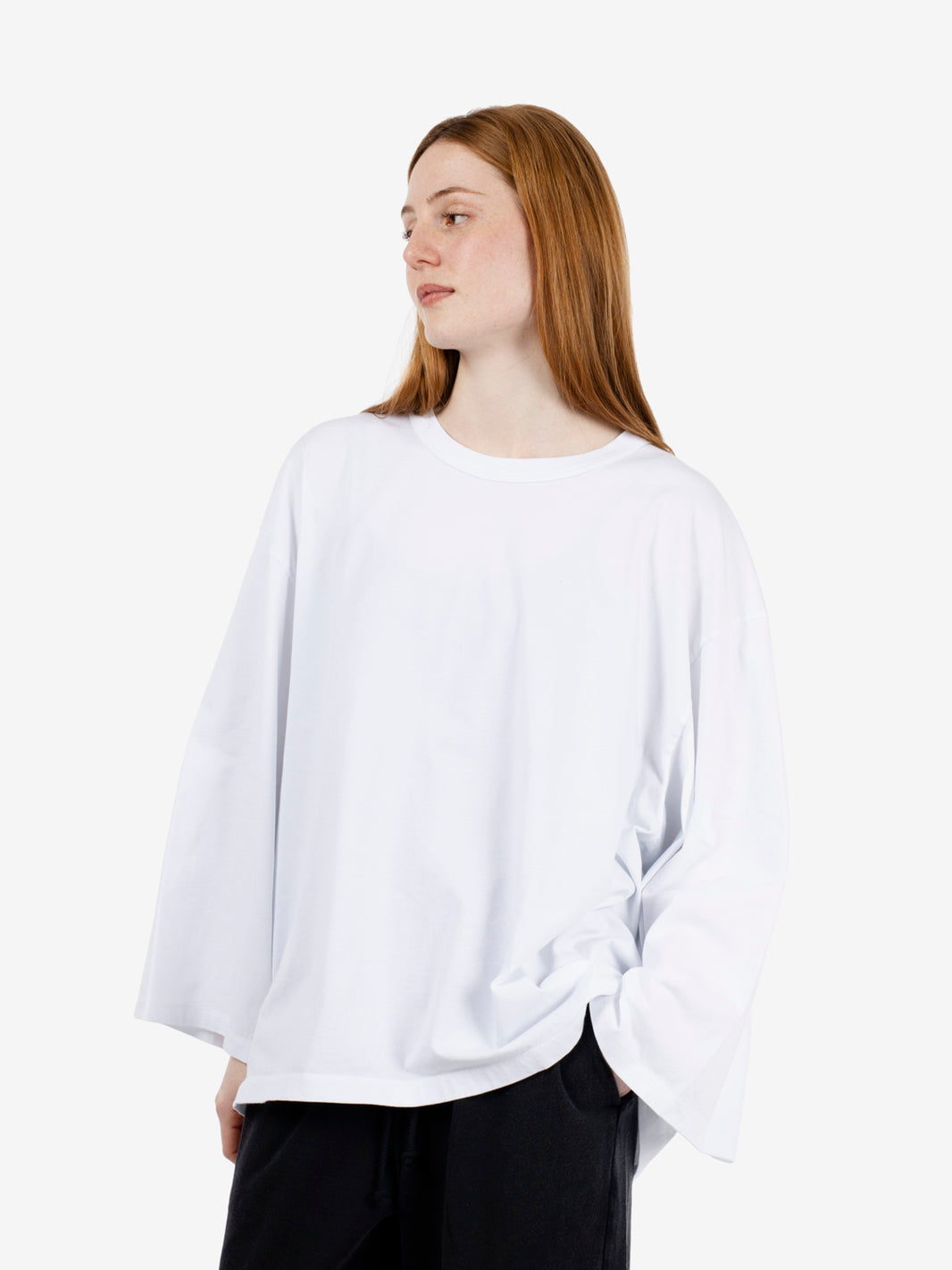 T-shirt Fizvalley manica lunga white