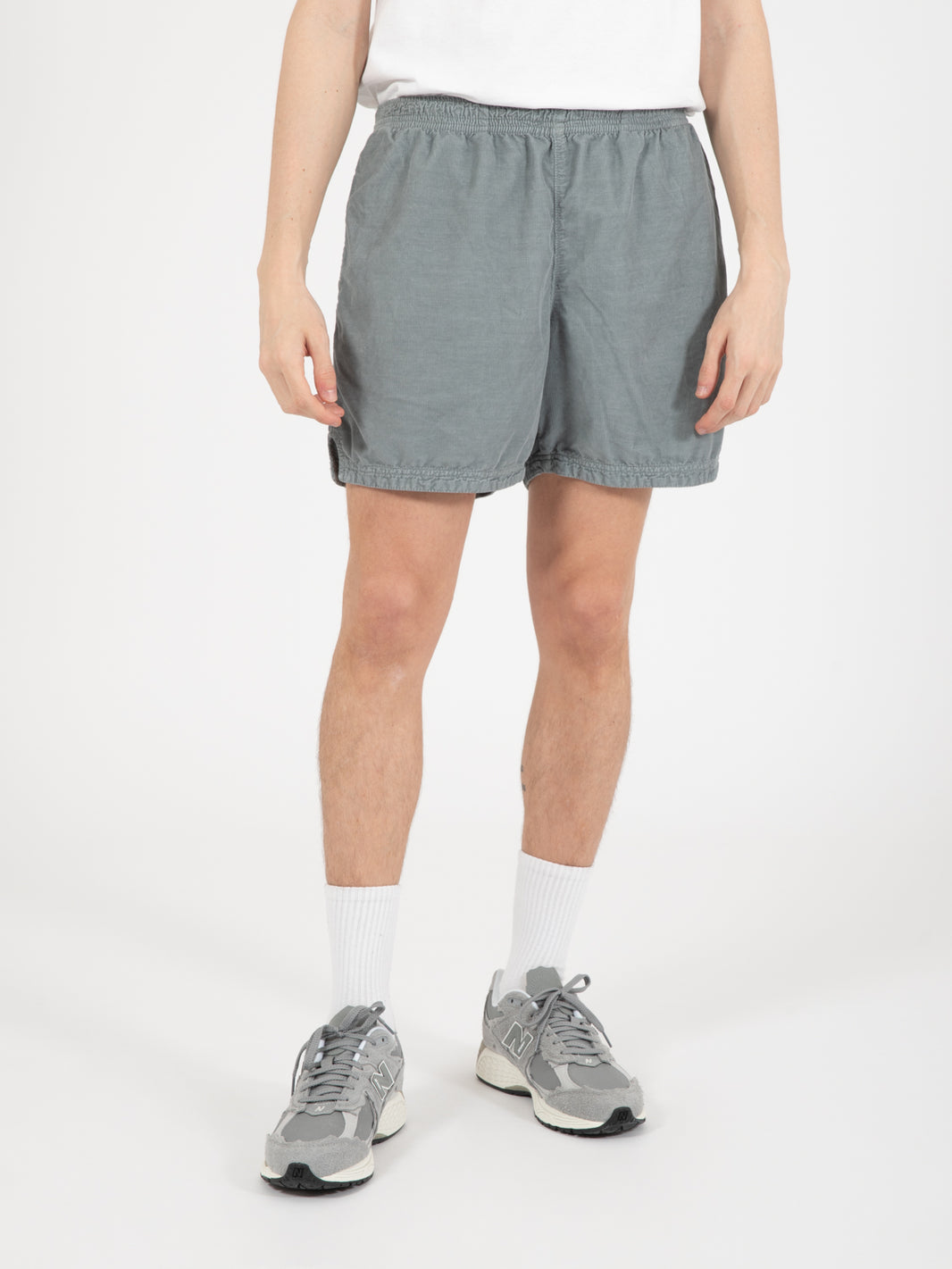90's shorts corduroy 2000 waves gray pigment