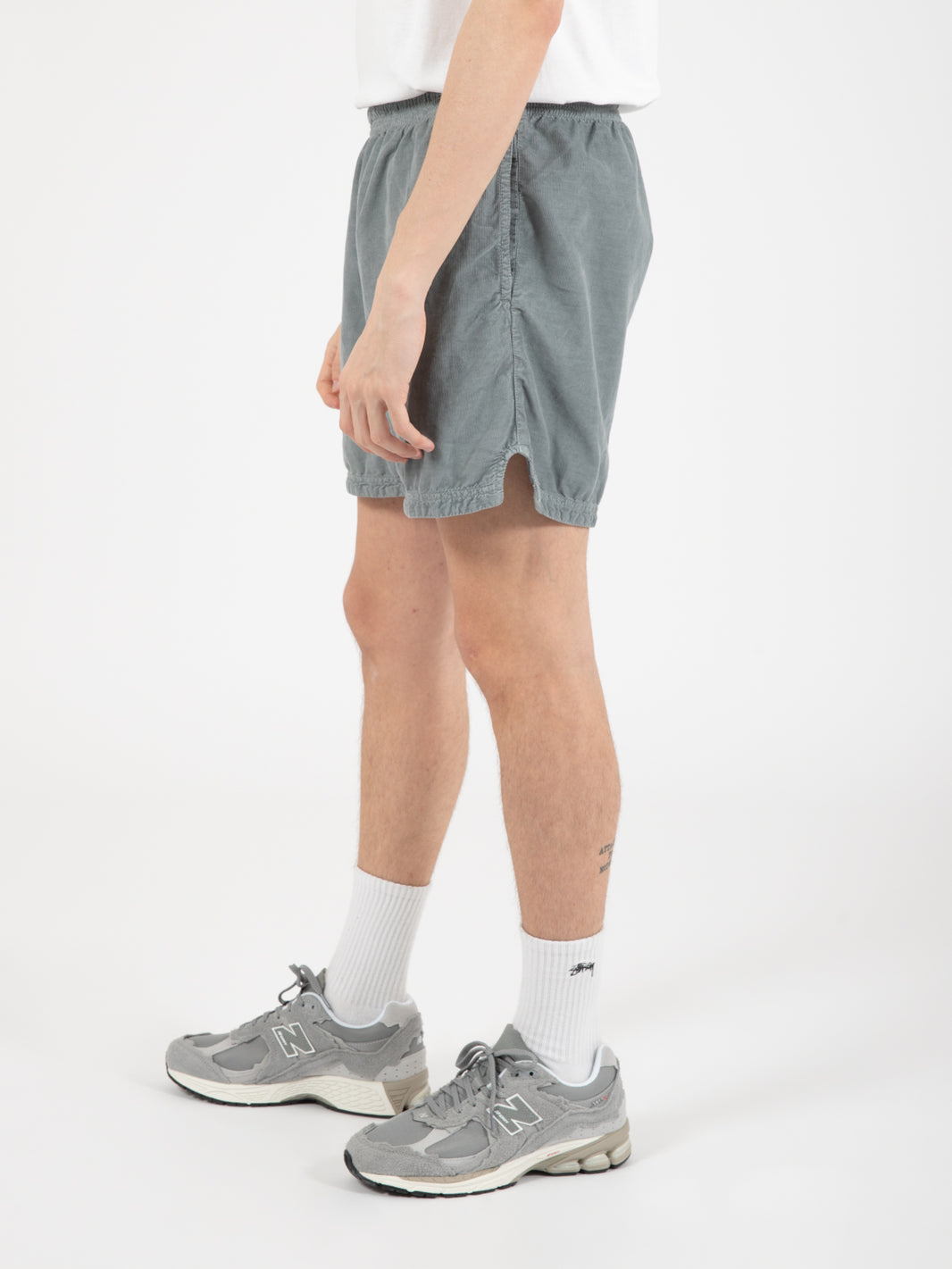 90's shorts corduroy 2000 waves gray pigment