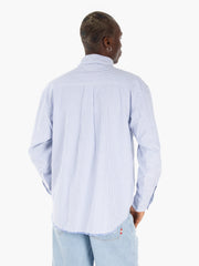 AMISH - Camicia oxford stripes white / blue