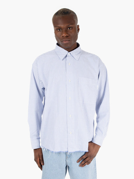 Camicia oxford stripes white / blue