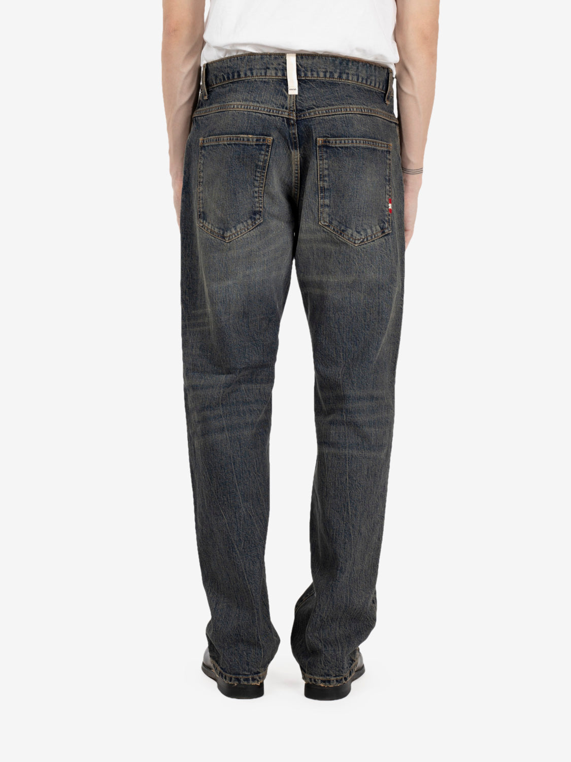 James denim over floor red