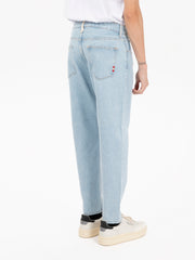 AMISH - Jeremiah denim bleached azzurro