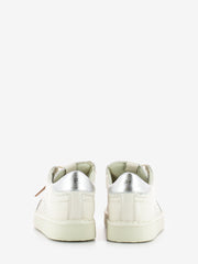 PANCHIC - P01 lace-up leather lurex ivory / silver