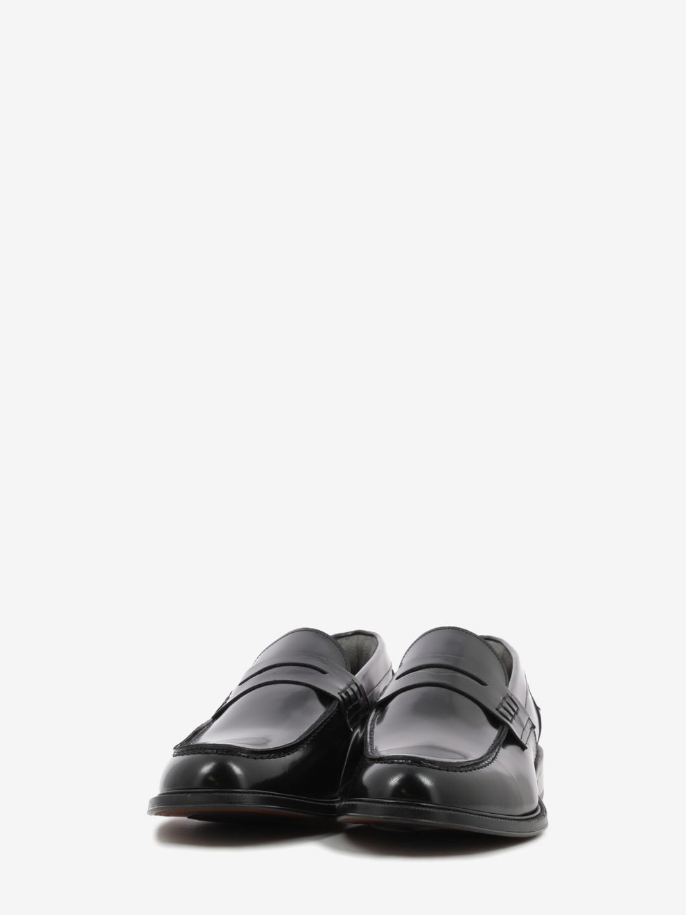 Mocassini in pelle spazzolata nera