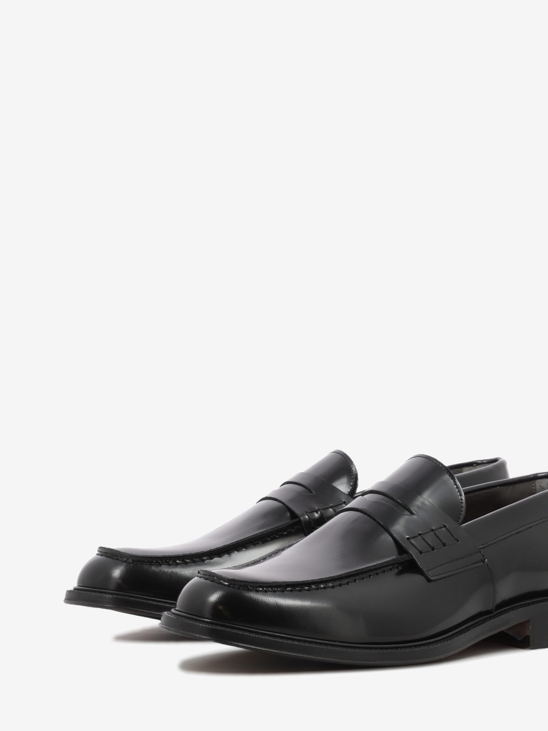 Mocassini in pelle spazzolata nera