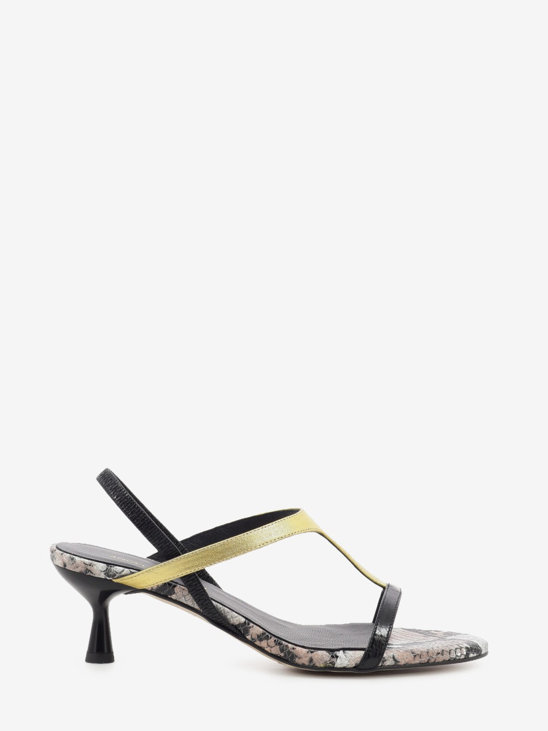 Cinzia Black Heeled Sandals