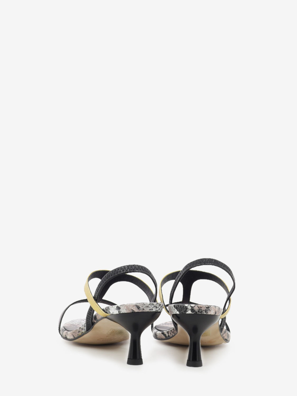 Cinzia Black Heeled Sandals