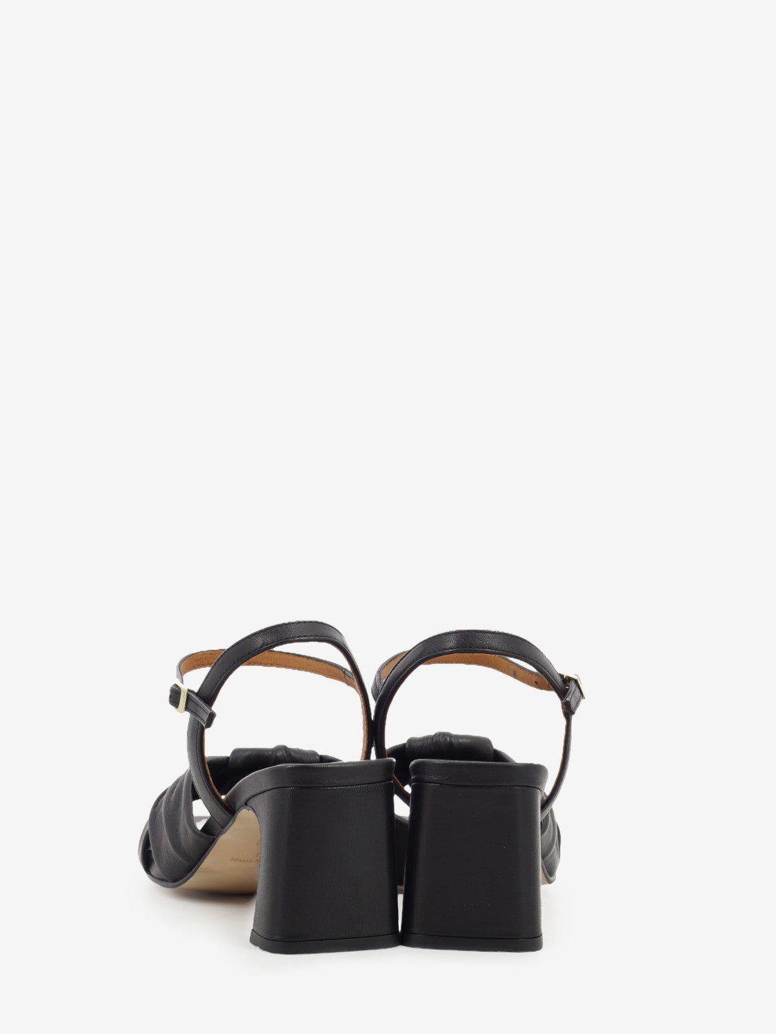 Sandali con tacco nappa nero