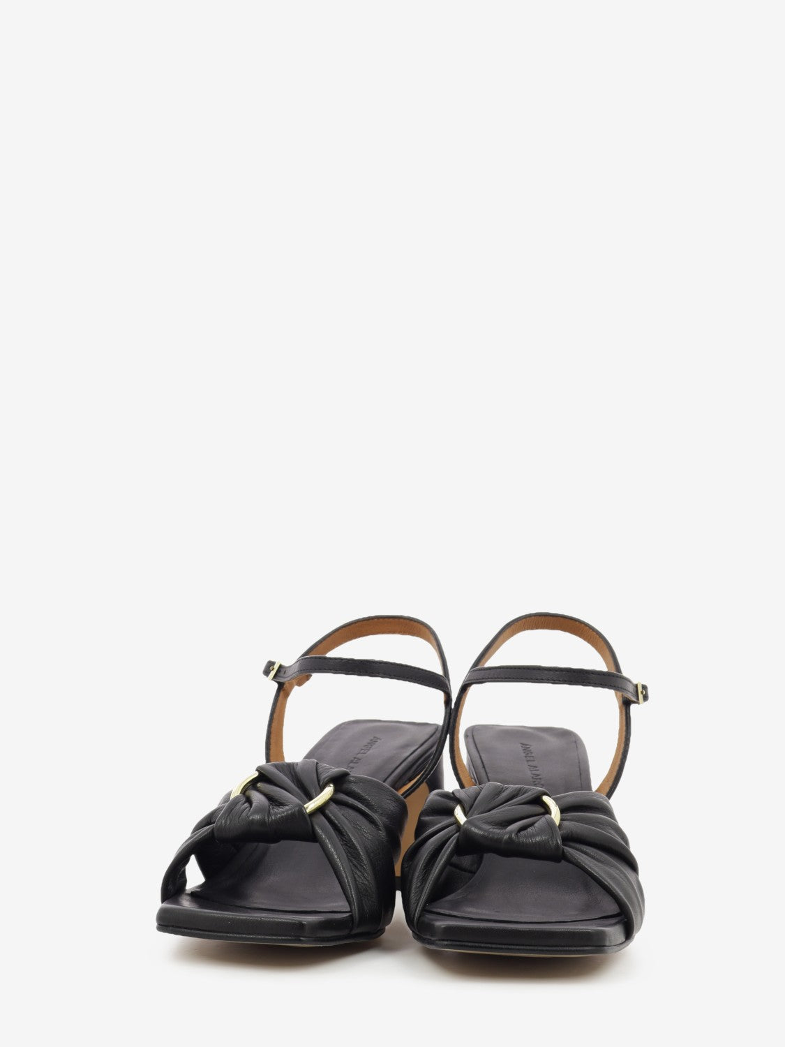Sandali con tacco nappa nero