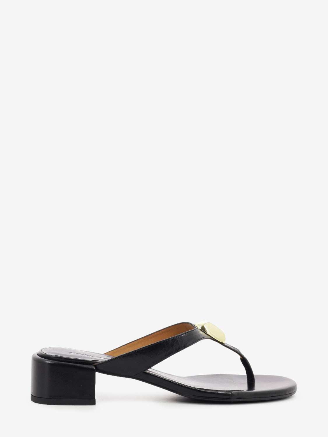Sandalo infradito in pelle nero