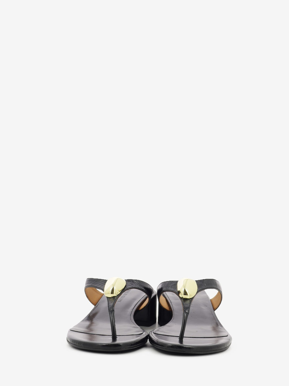 Sandalo infradito in pelle nero