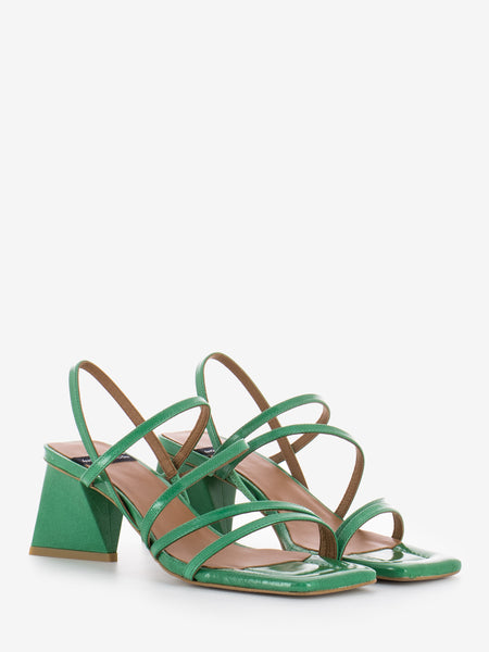 Sandalo tacco trapezio sol melissa verde