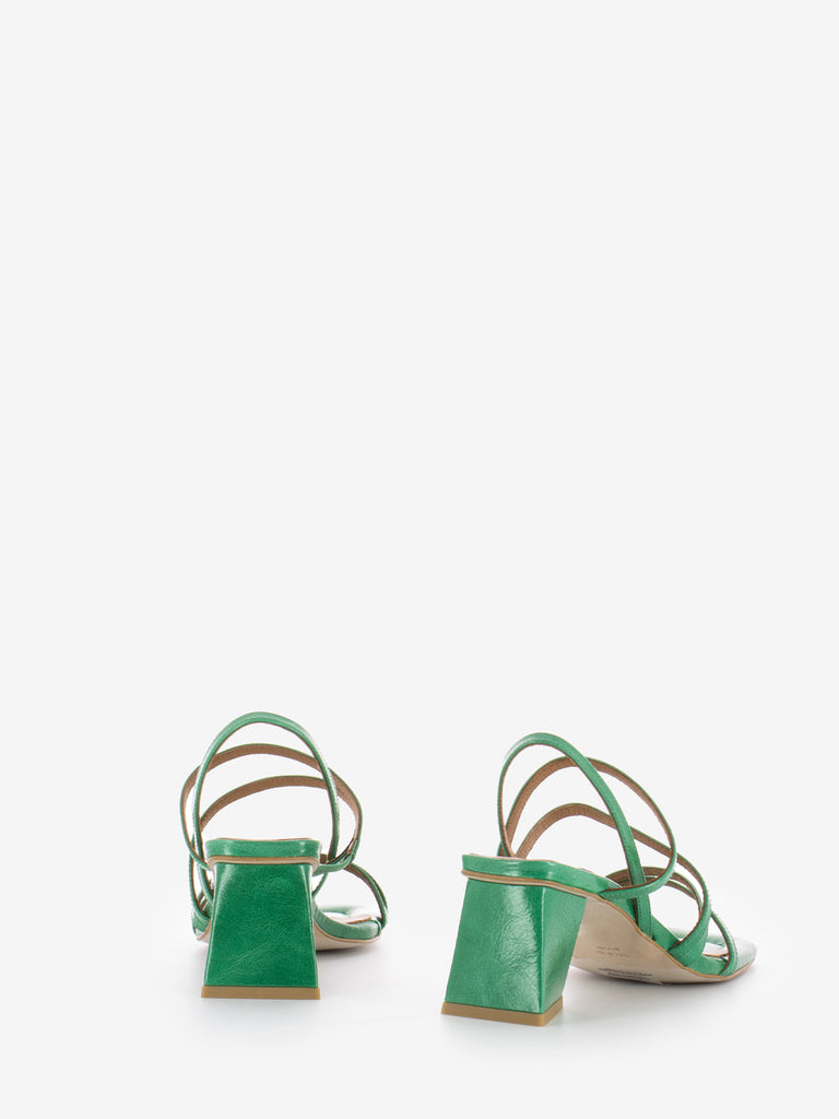 ANGEL ALARCON - Sandalo tacco trapezio sol melissa verde