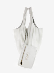 ANITA BILARDI - Borsa Picasso plissé off white