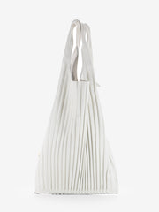 ANITA BILARDI - Borsa Picasso plissé off white