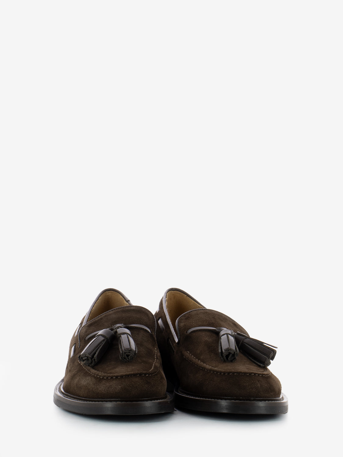 Mocassini velour con naappe testa di moro