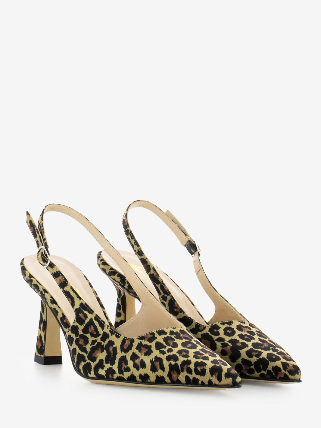 Slingback con tacchi maculato