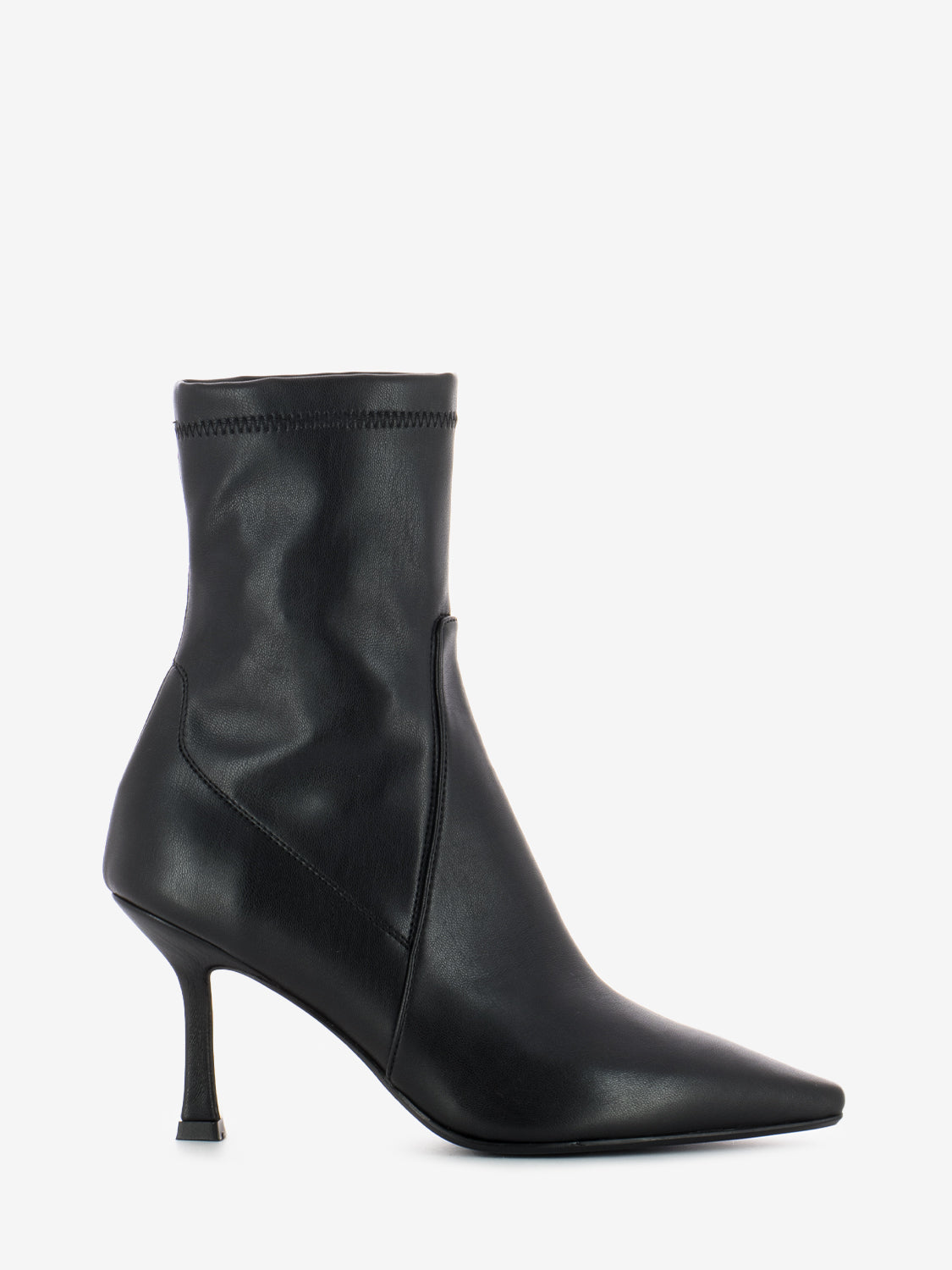 Black stretch nappa sock boot