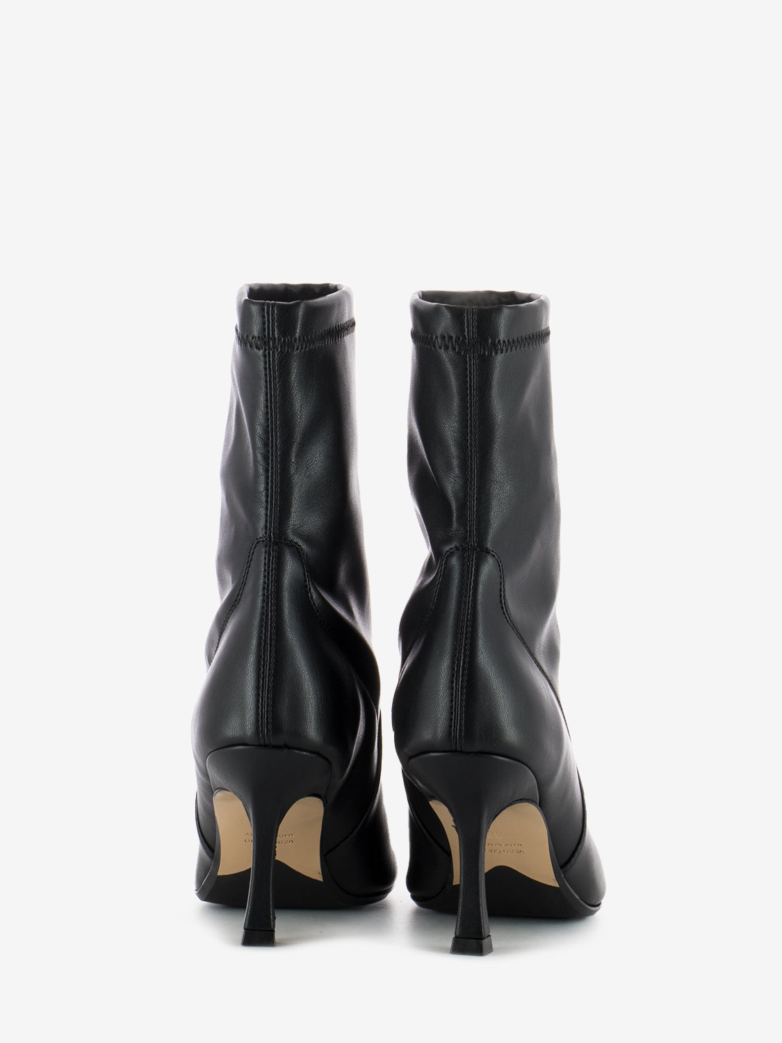 Black stretch nappa sock boot