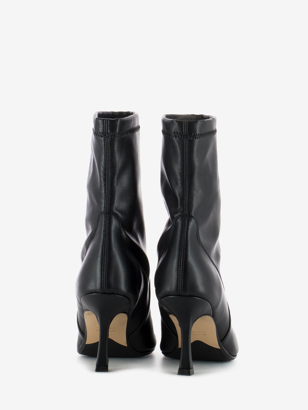 Black stretch nappa sock boot