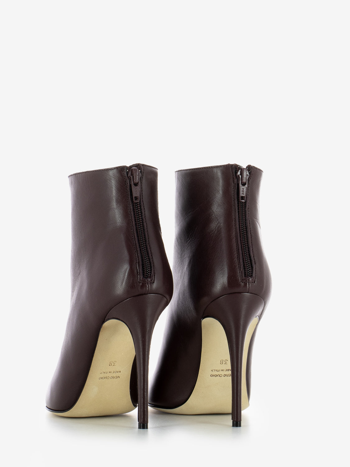 105 HEEL ANKLE BOOT IN NAPPA BORDEAUX 9985/410_BORD