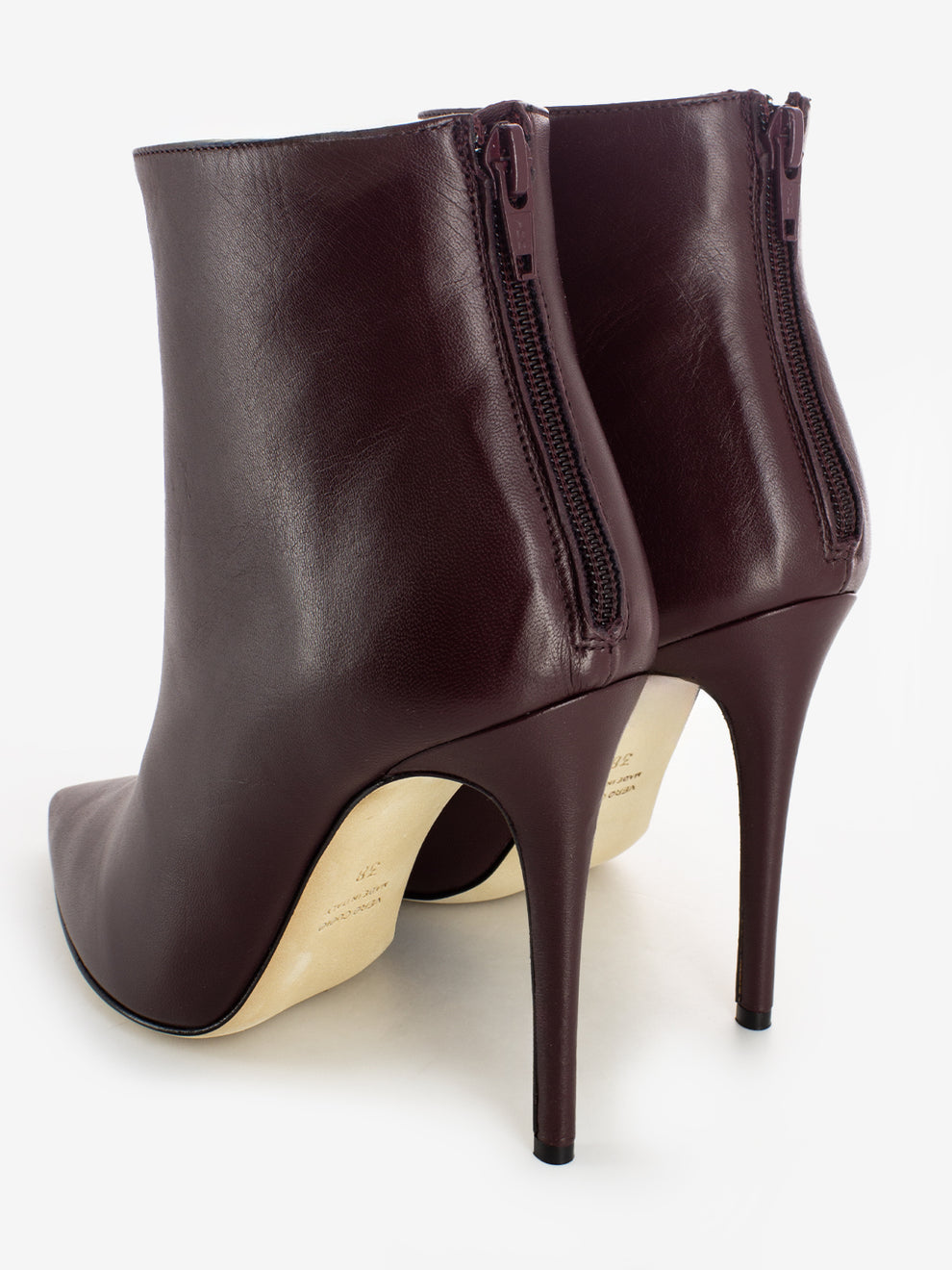 105 HEEL ANKLE BOOT IN NAPPA BORDEAUX 9985/410_BORD