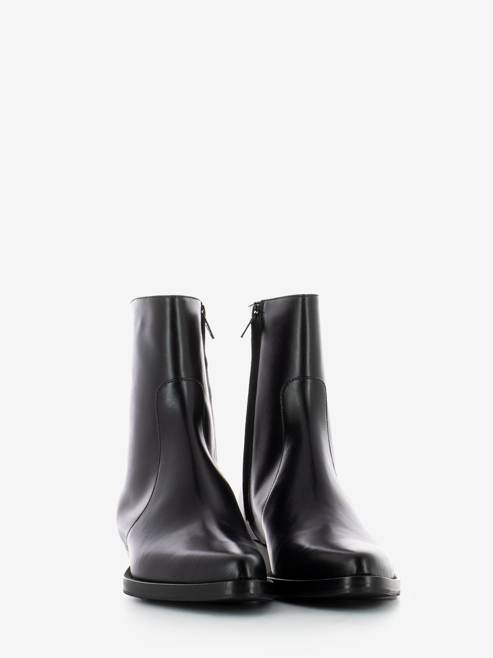 Tronchetti texani in pelle nero