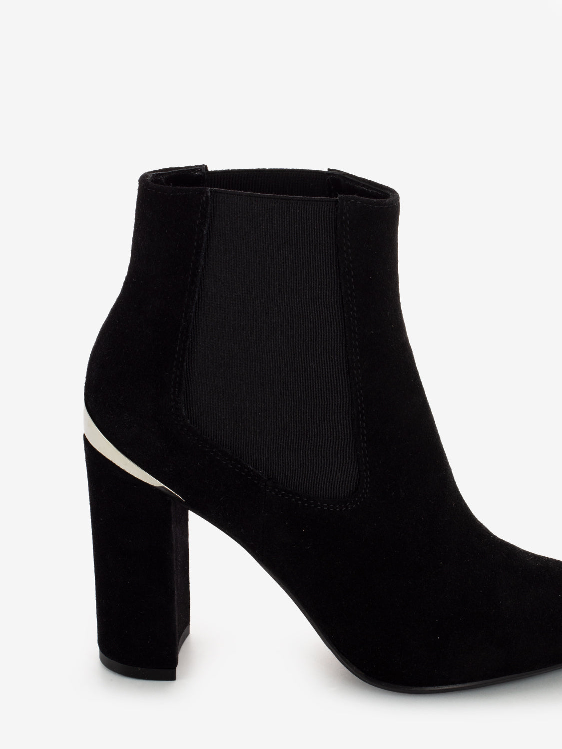 Black Suede Velour Ankle Boots