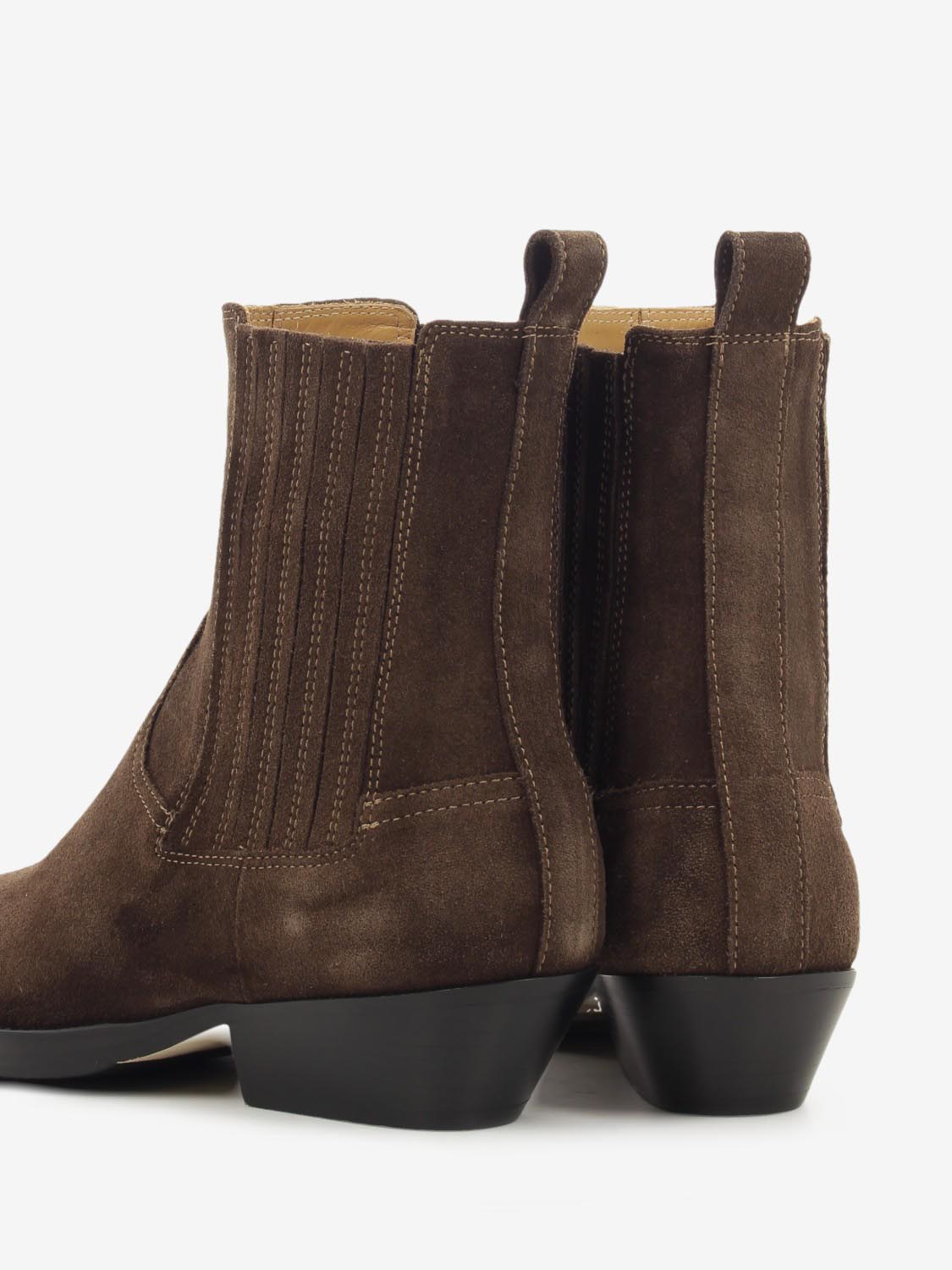 VELOUR ANKLE BOOT COFFEE 8029/888_COFFEE