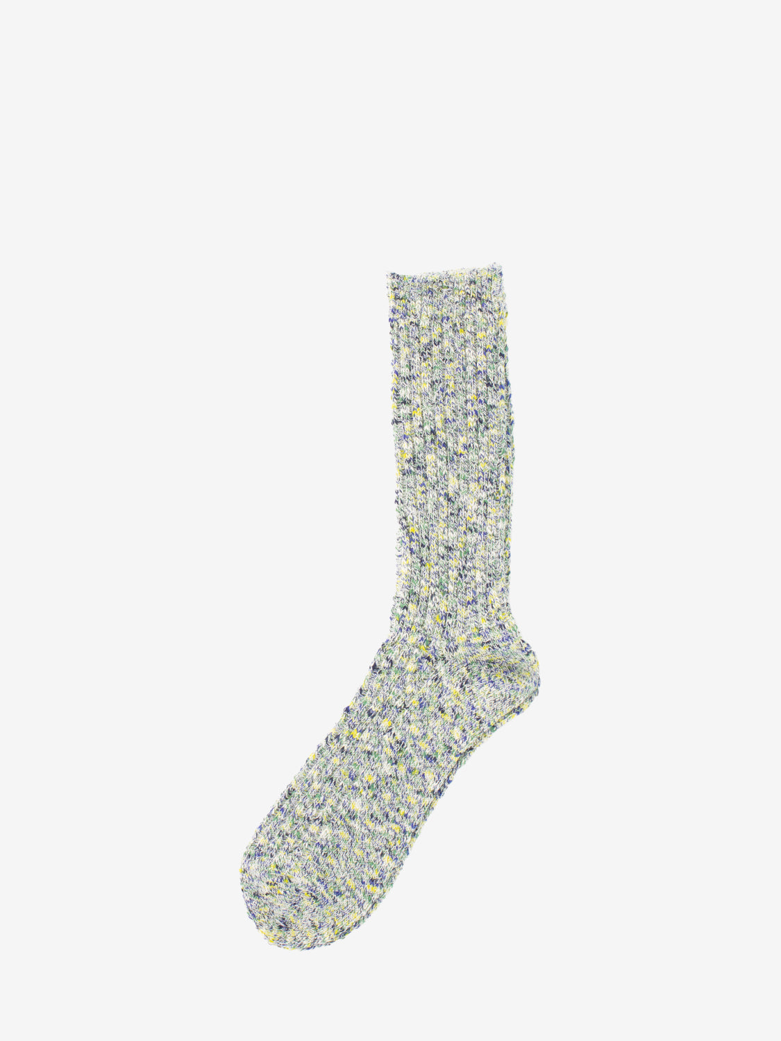 Homespan art yarn socks multicolor indigo