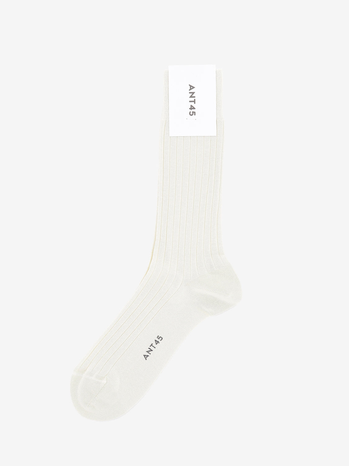 White ribbed cotton ankle sock