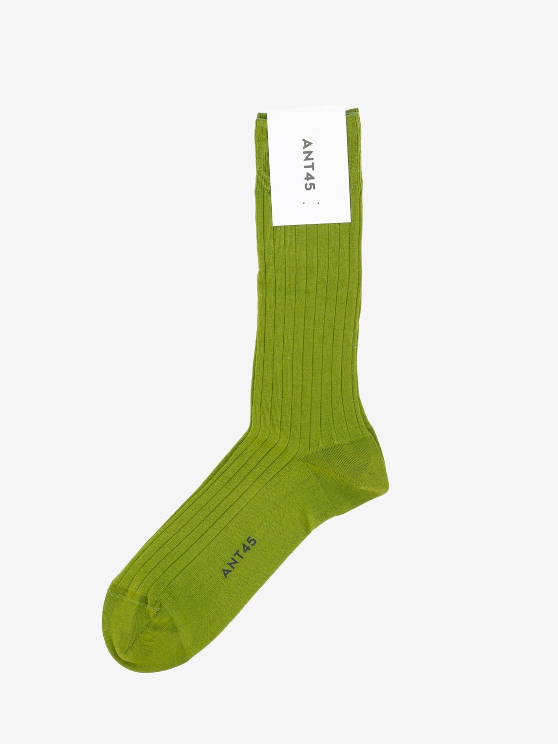 Olive ribbed cotton ankle socks