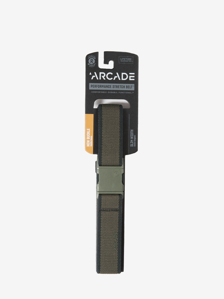 ARCADE - Cintura Carto slim ivy green / jalapeno