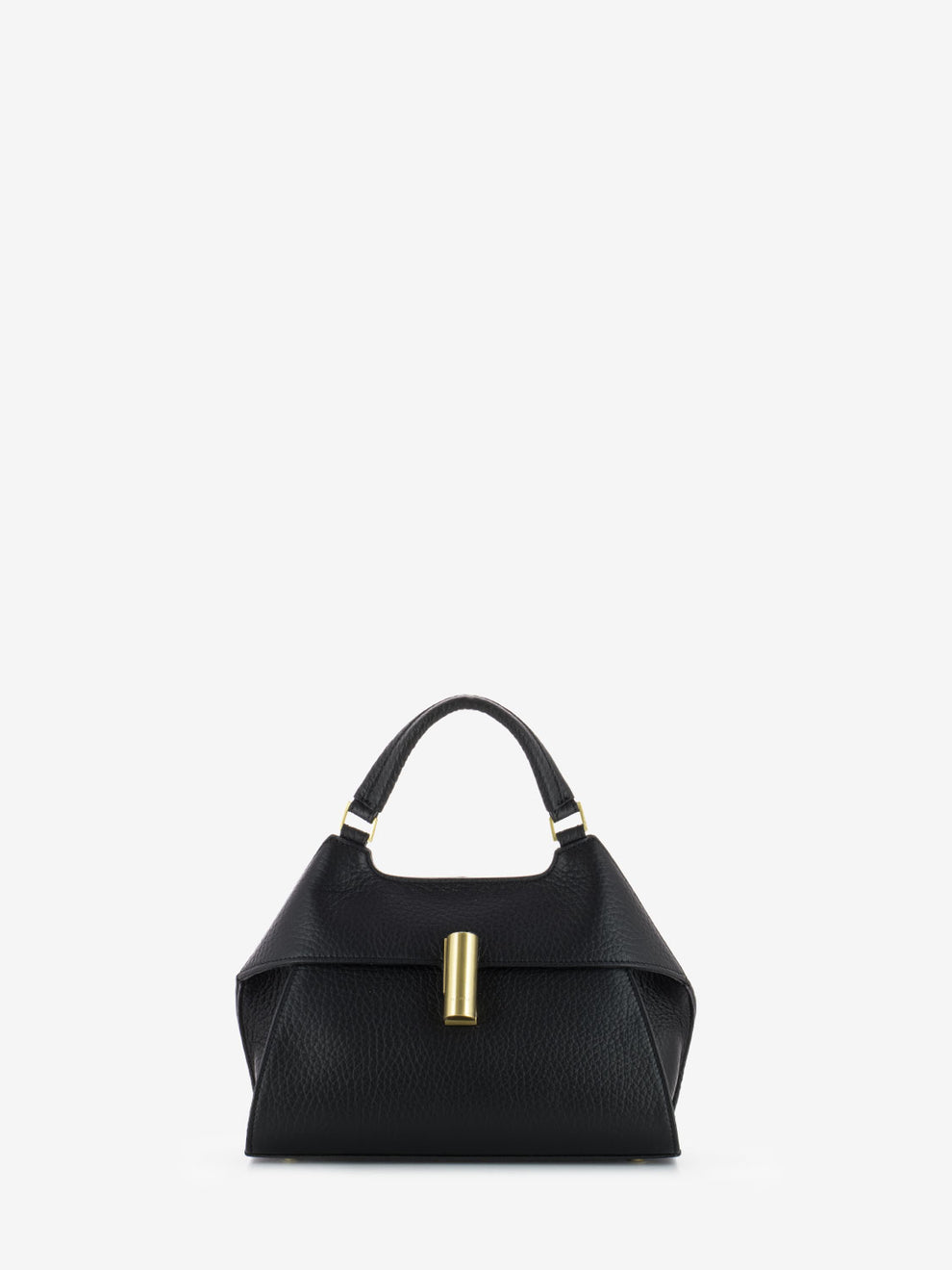7431 small handbag in black leather