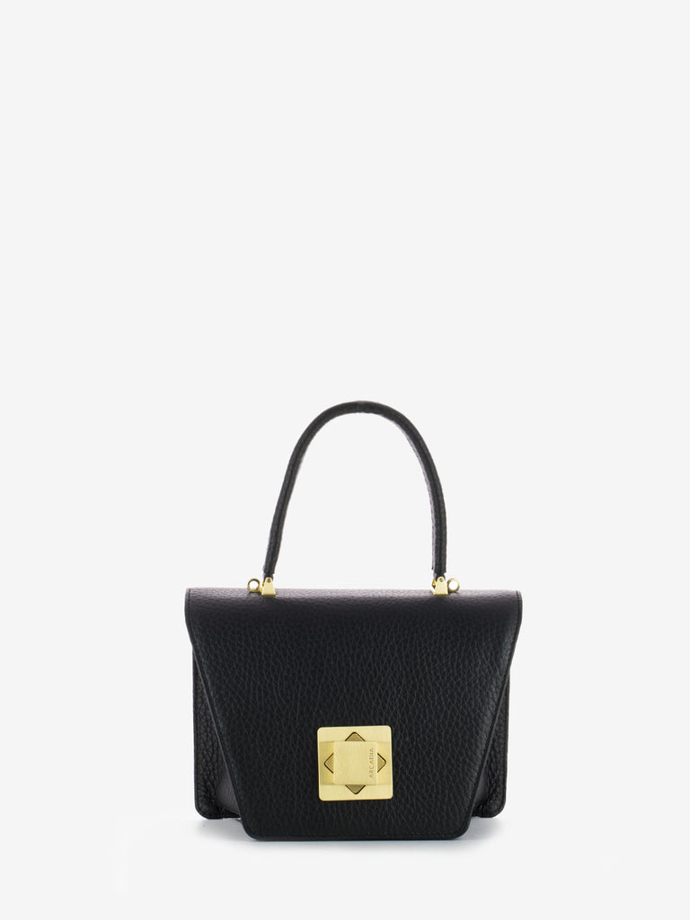 ARCADIA - Borsa a mano piccola 9018 Taus in pelle nera