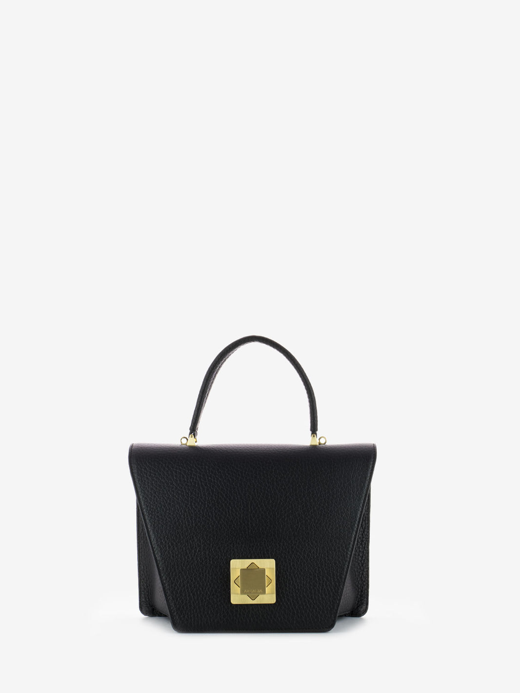 Taus Medium Handbag in Black Leather