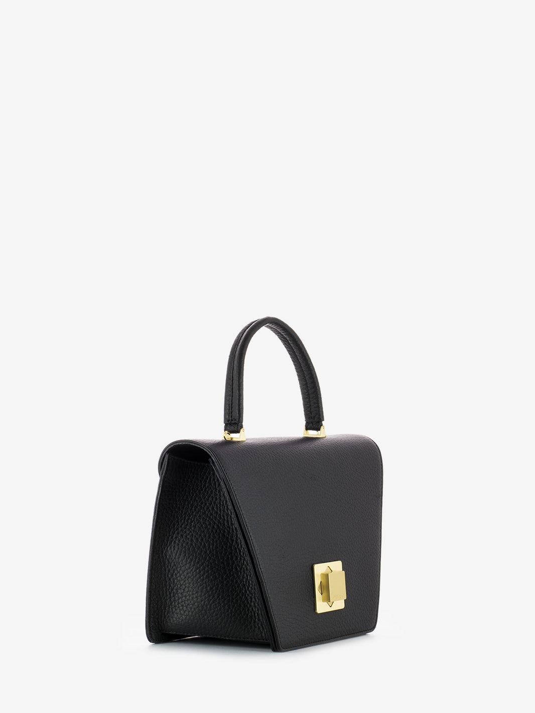 Taus Medium Handbag in Black Leather