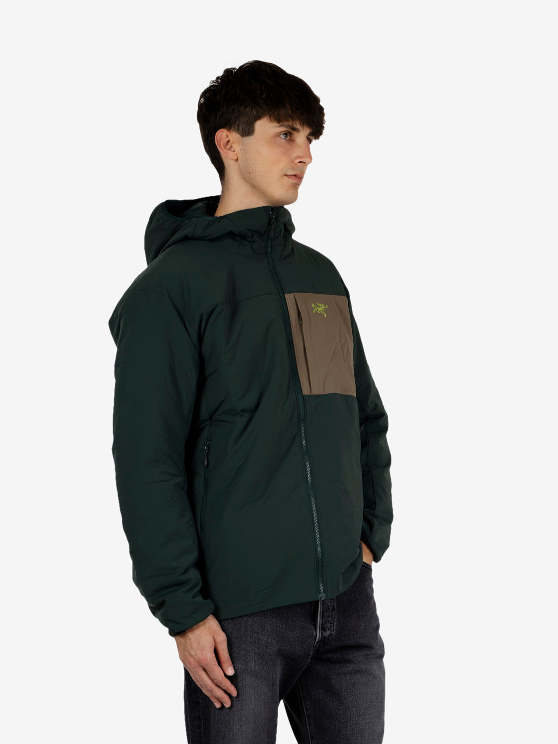 Giacca Proton Hoody M dark jade / mongoose