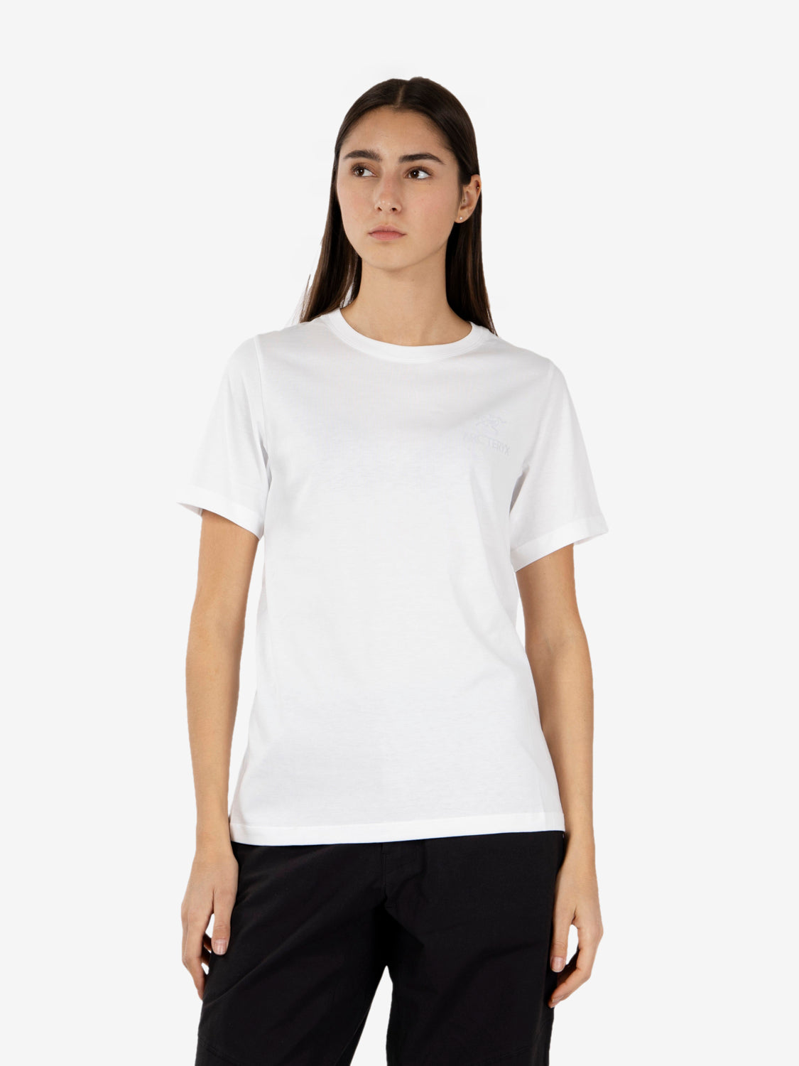 Kragg SL cotton emblem crew SS W white