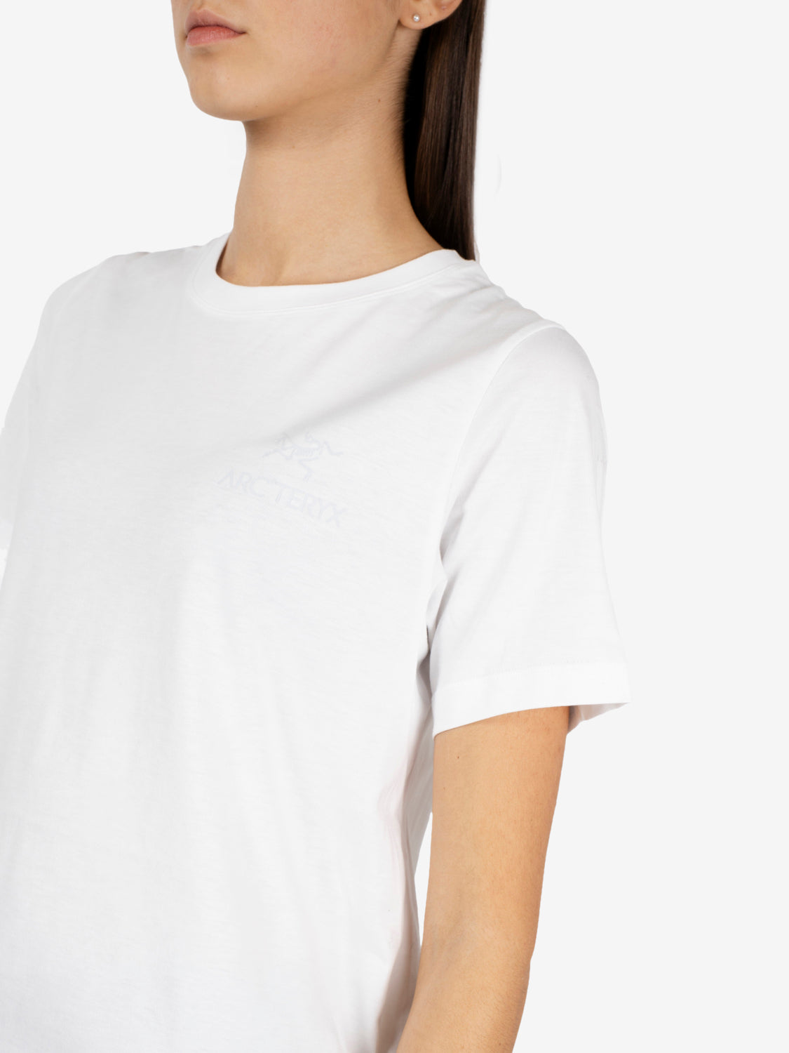 Kragg SL cotton emblem crew SS W white