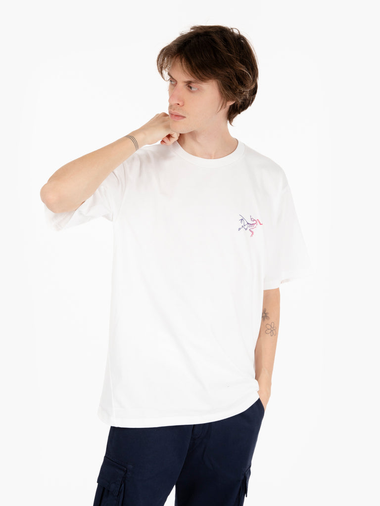 ARC'TERYX - T-shirt kragg cotton logo white / purple