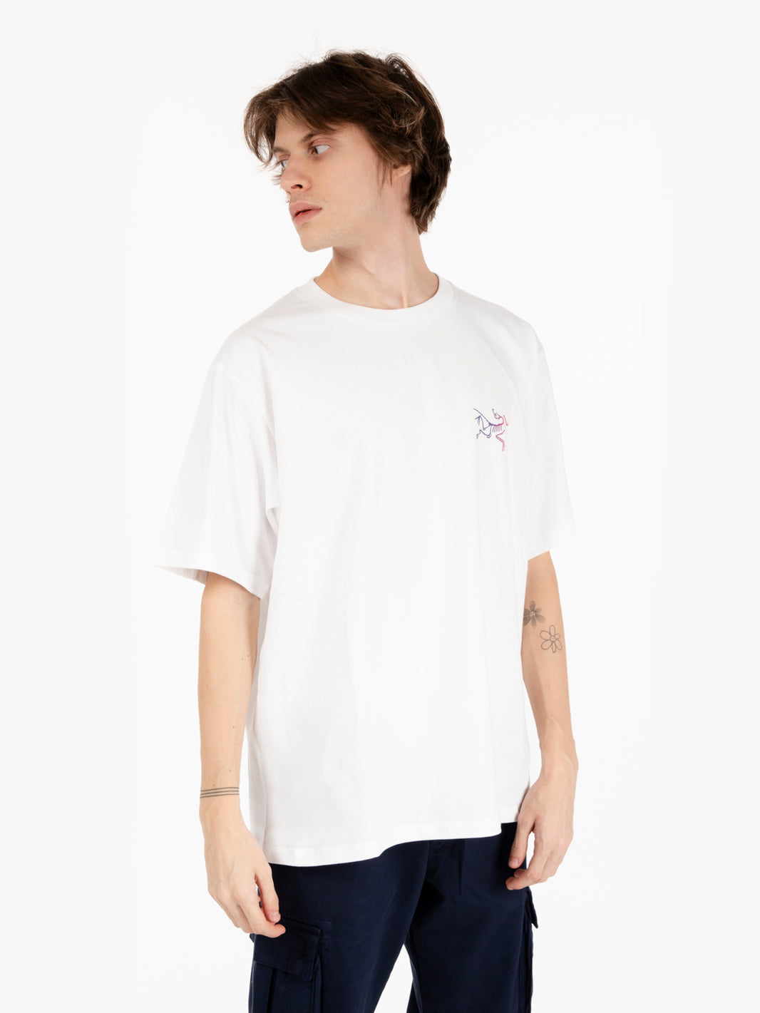 T-shirt kragg cotton logo white / purple